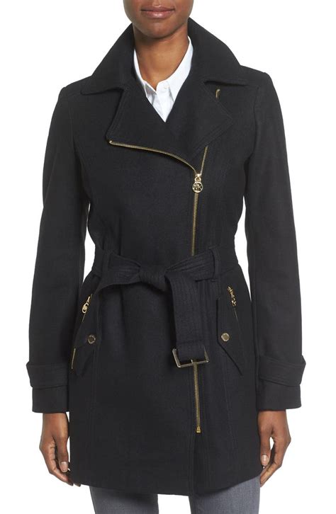 michael michael kors asymmetrical belted coat|michael kors belt coat.